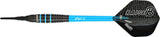 One80 Raise B Darts - Soft Tip - Black - Aqua Blue Rings 17g