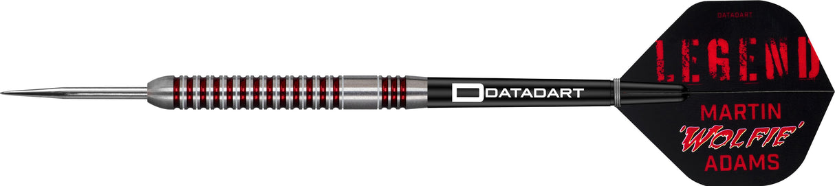 Datadart Martin Adams 95 Darts - Steel Tip - Wolfie - Electro Red & White