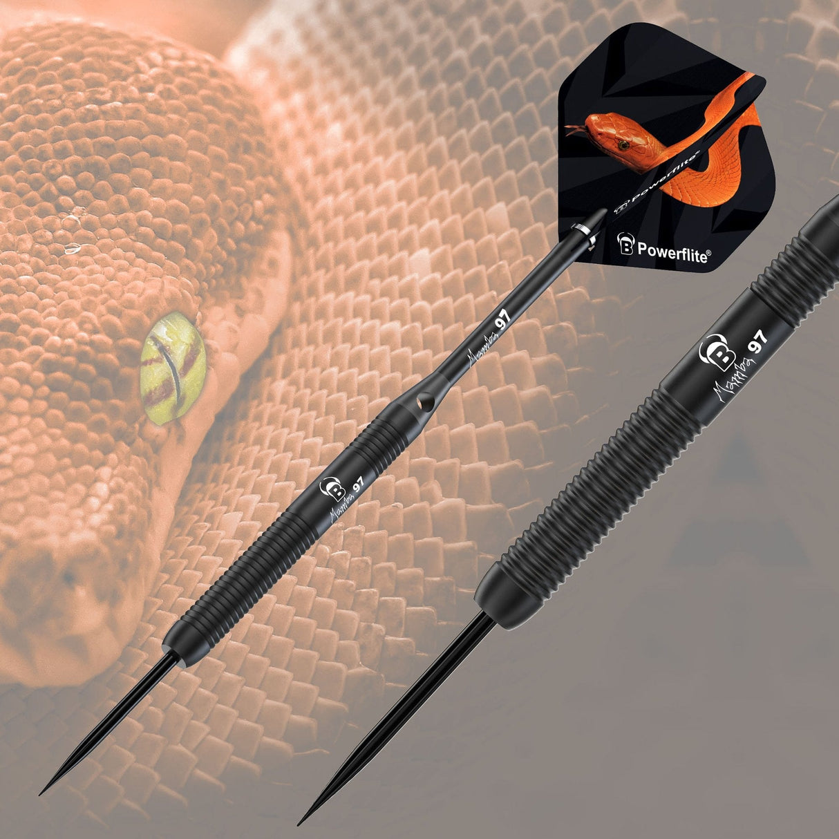 BULL'S Mamba 97 Darts - Steel Tip - M1 - Black Titanium