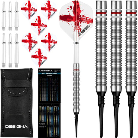 Designa Patriot-X Darts - Soft Tip - England 20g