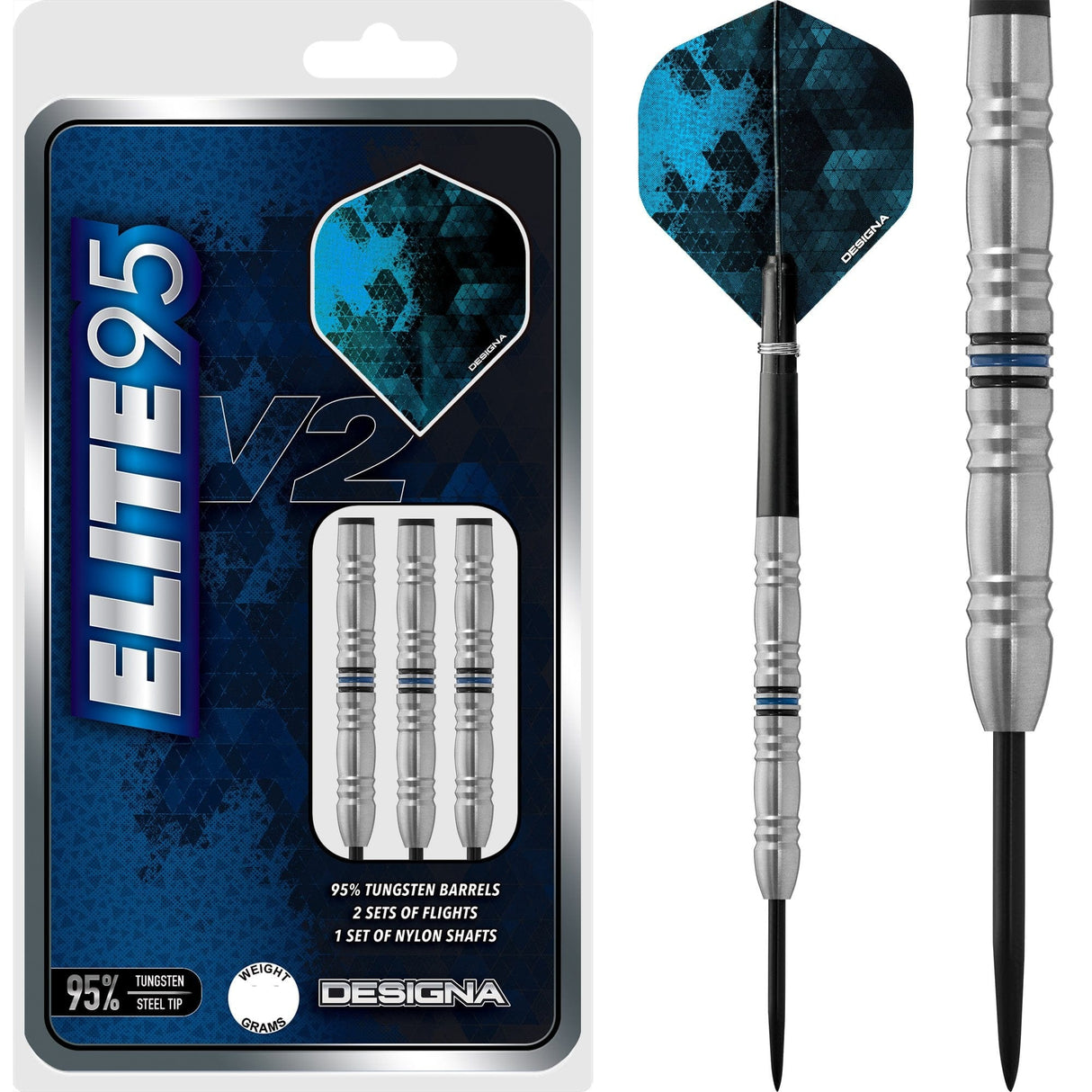 Designa Elite 95 V2 Darts - Steel Tip - M2 21gPERS