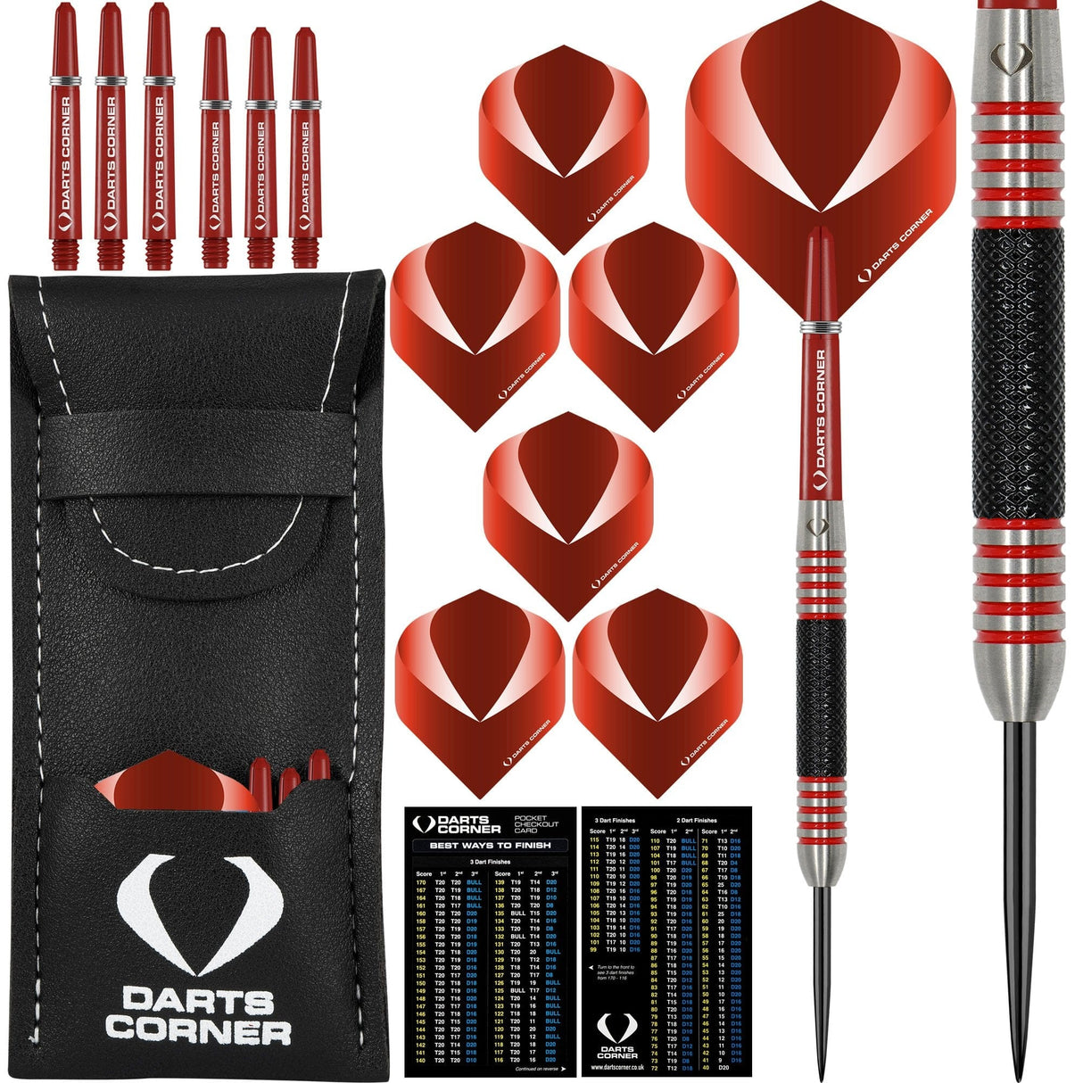 Darts Corner Firescar Darts - Steel Tip - M1 - Red Ring 24g