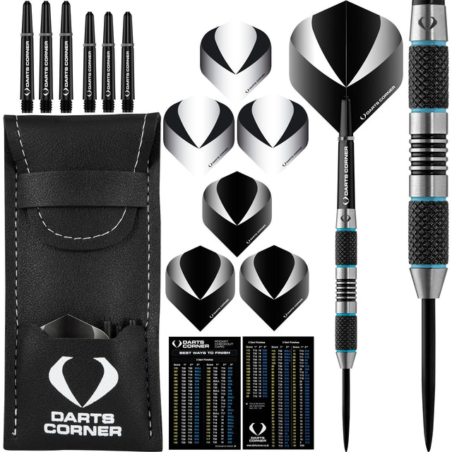 Darts Corner Marine Darts - Steel Tip - M1 - Aqua Black 22gPERS