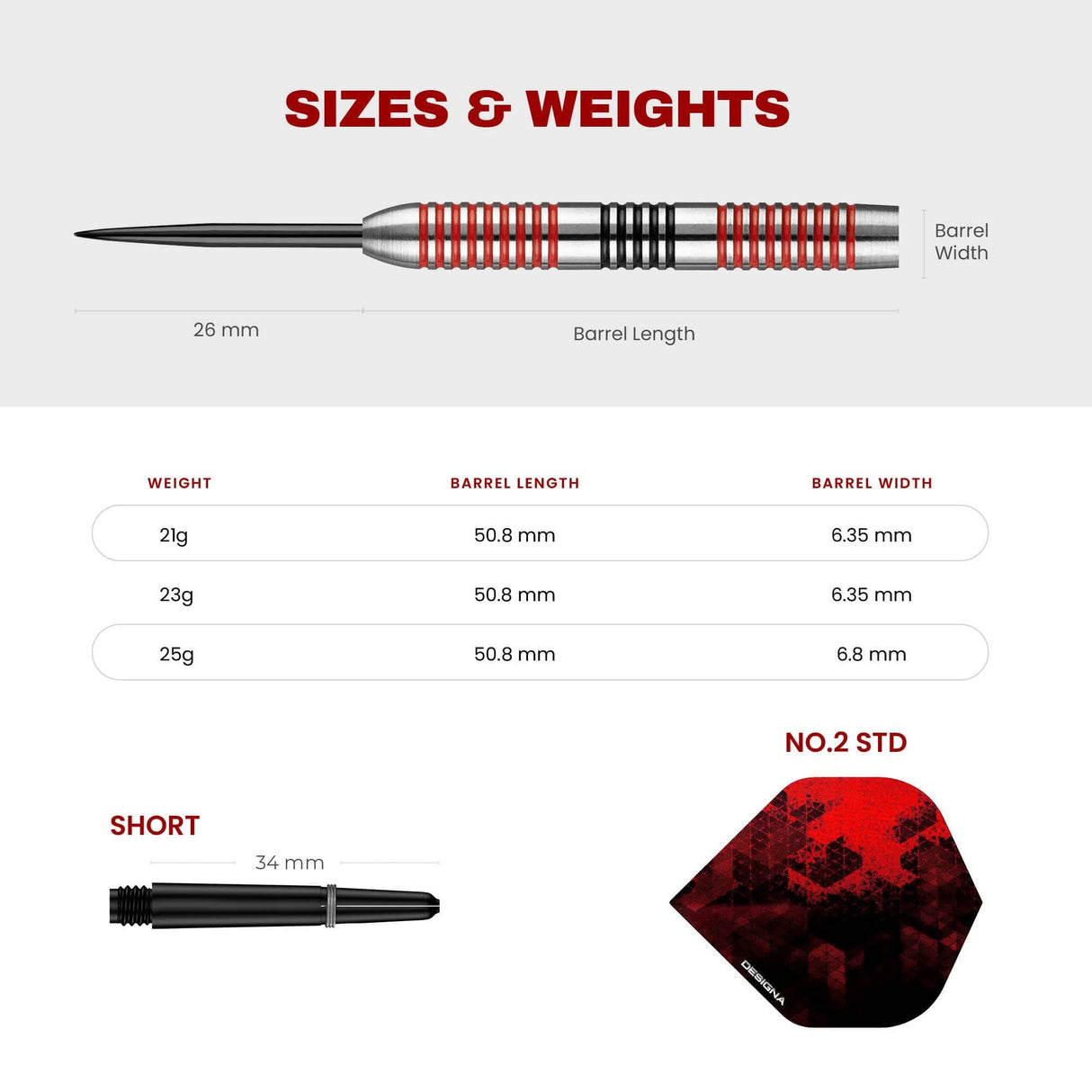 Designa Vampires V2 Darts - Steel Tip - M2