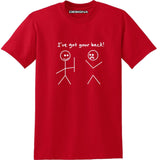 T Shirt - Humour Dart T-Shirt - Red - I Got Your Back