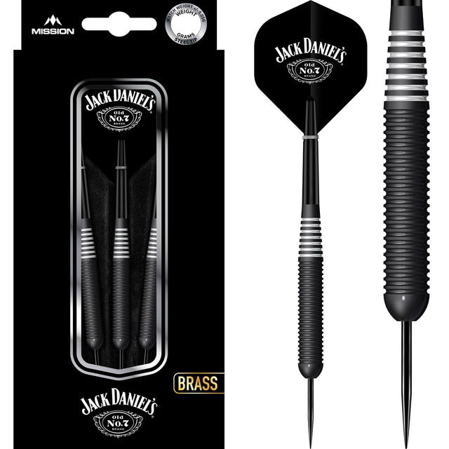 Jack Daniels Old No7 - Electro Black Brass Darts - Steel Tip 22g