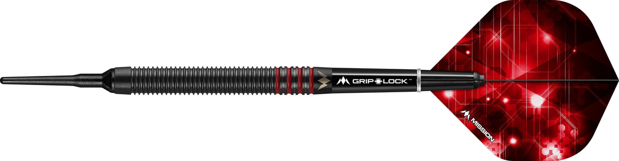 Mission Deep Impact Darts - Soft Tip - Black - M3 - Red