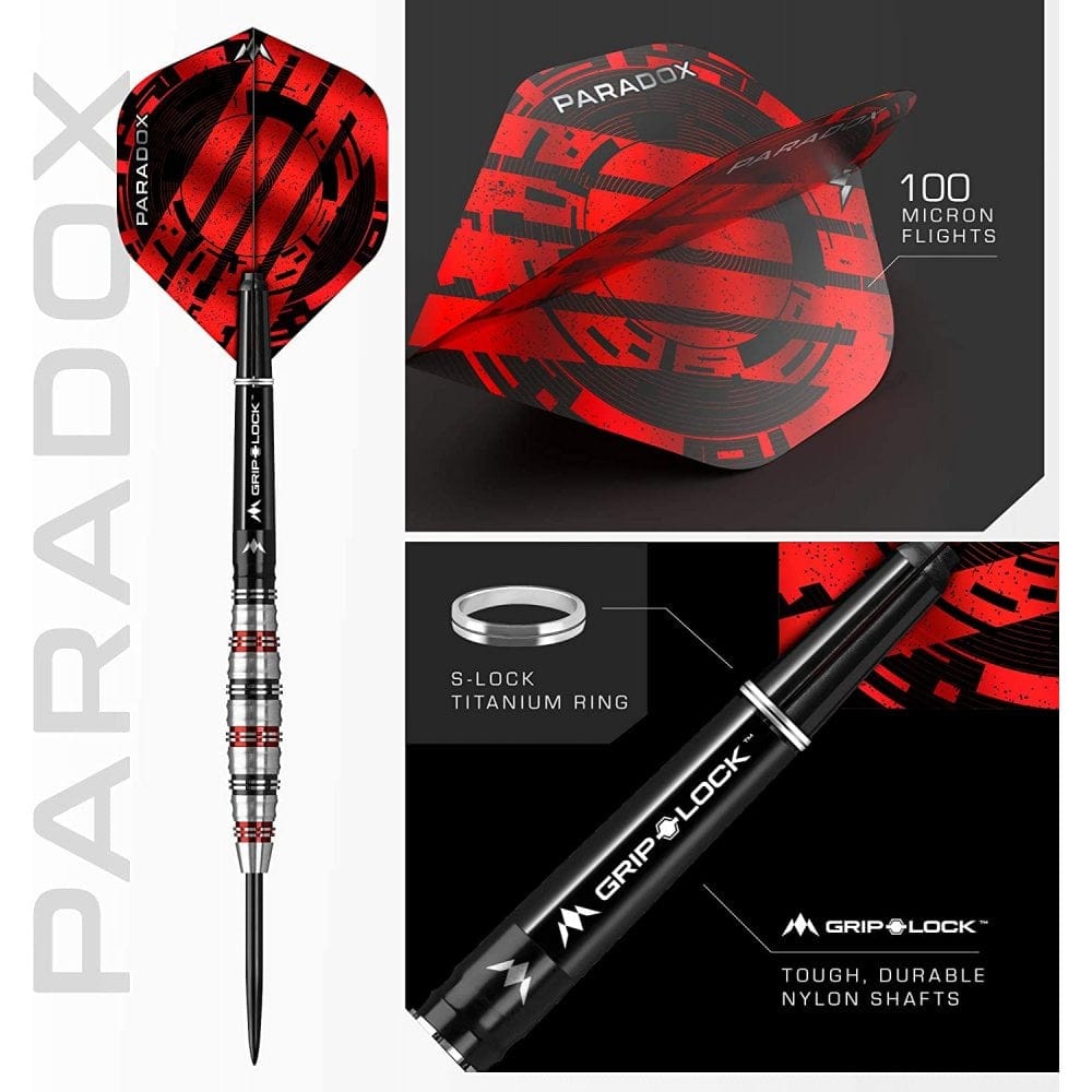 Mission Paradox Darts - Steel Tip - Curved - M2 - Electro Black & Red