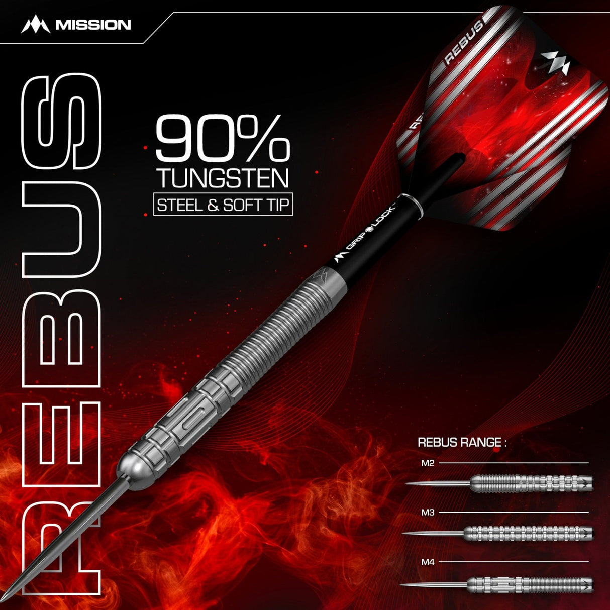 Mission Rebus Darts - Steel Tip - M3 - Linear Grip