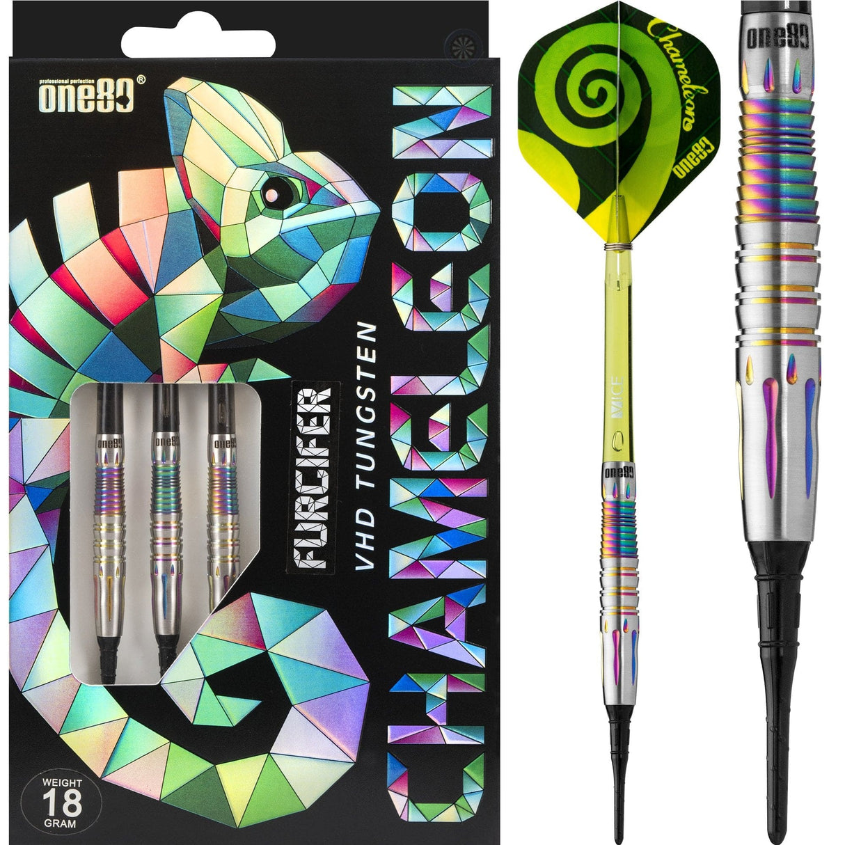 One80 Chameleon Darts - Soft Tip Tungsten - Furcifer 18g