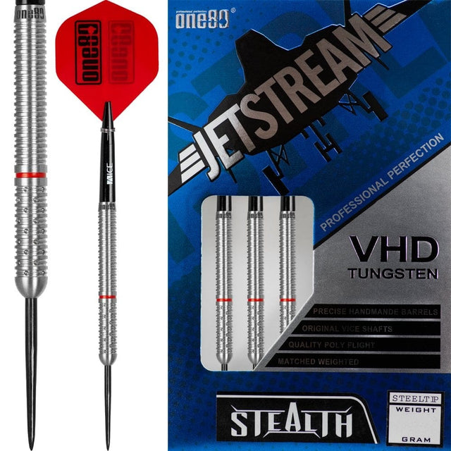 One80 Jetstream Darts - Steel Tip Tungsten - Stealth 22g