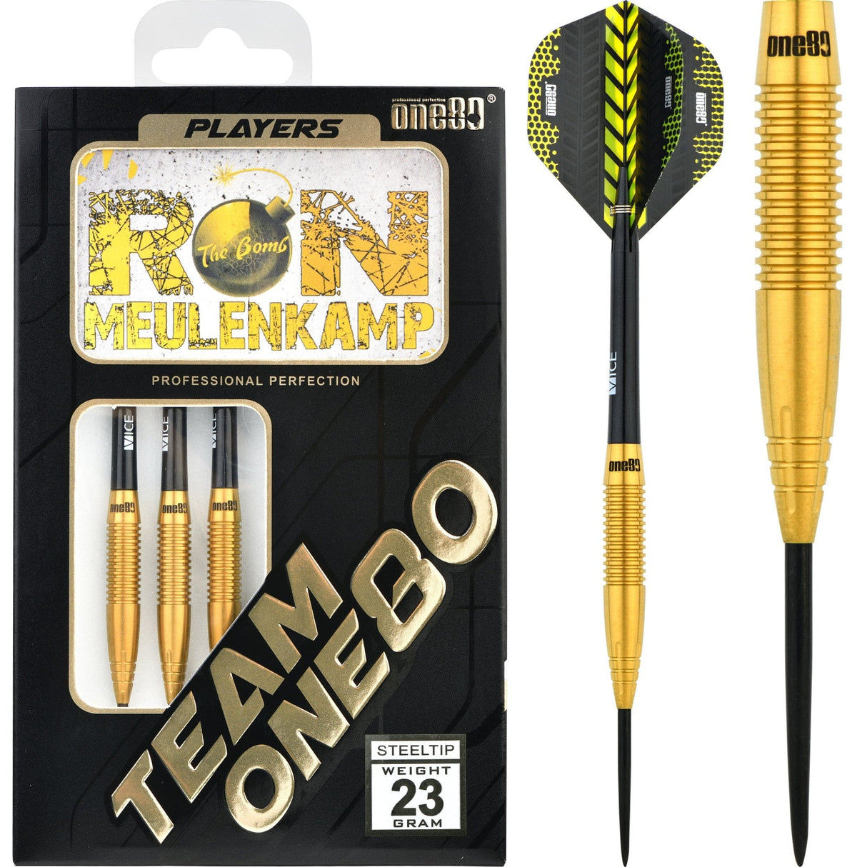 One80 Ron Meulenkamp Darts - Steel Tip - The Bomb - 23g 23gPERS