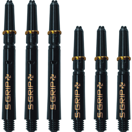 Harrows Supergrip Spin Stems - Dart Shafts - Black Gold