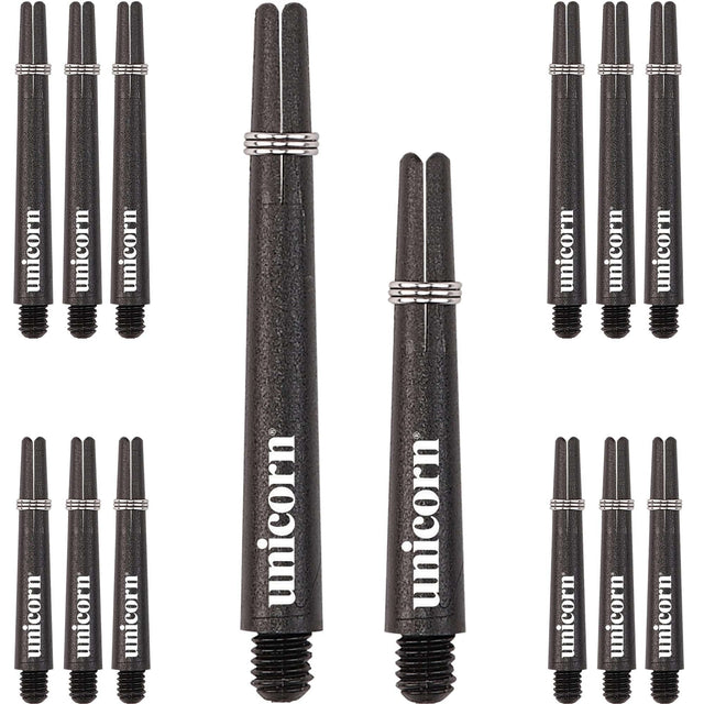 Unicorn Gripper 3 Dart Shafts - VALUE PACK - 5 Sets - Black