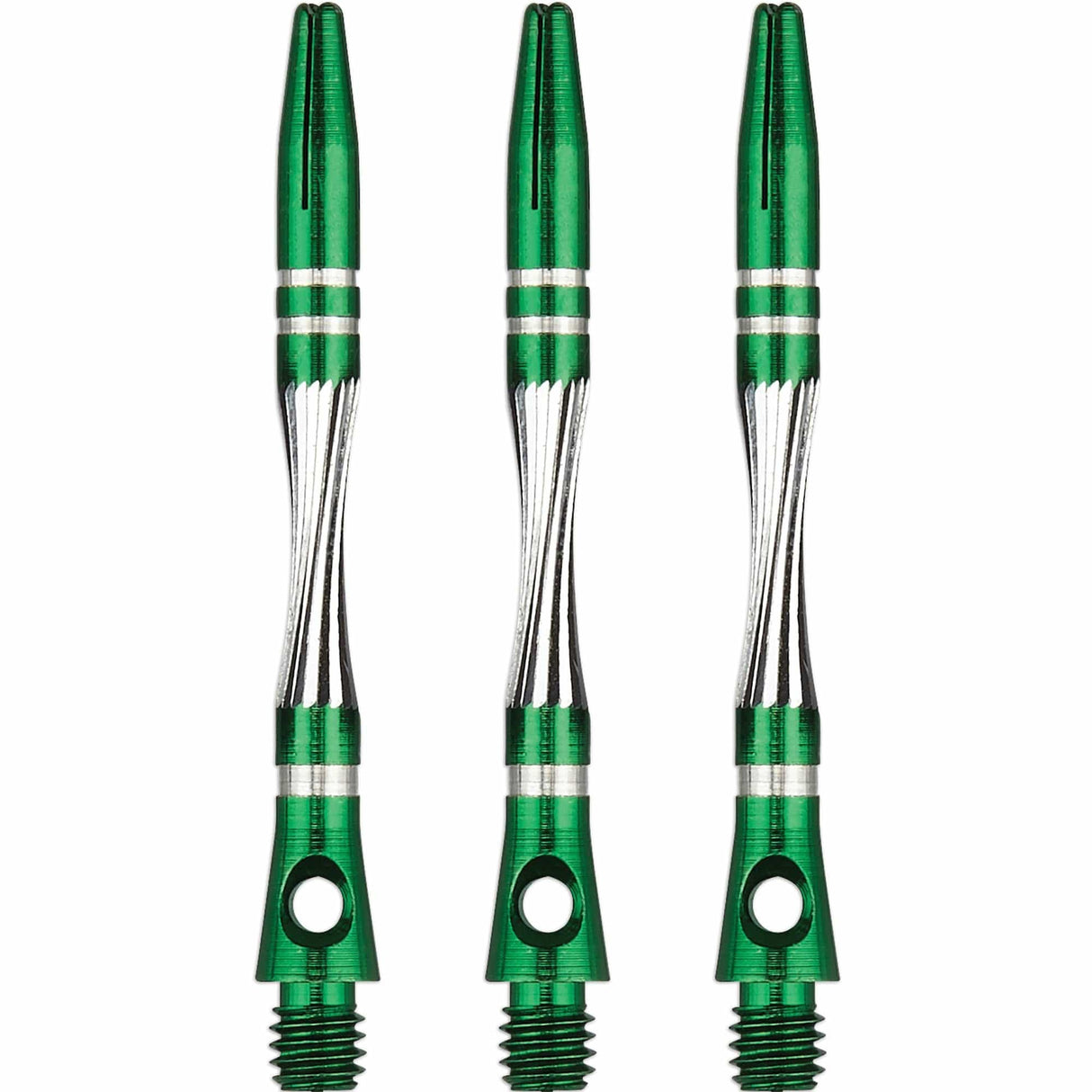 Unicorn Twist Dart Shafts - Aluminium Stems - Green Medium