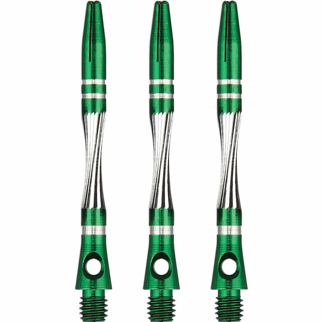 Unicorn Twist Dart Shafts - Aluminium Stems - Green Medium