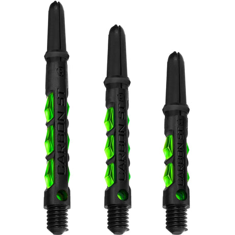 Harrows Carbon ST Shafts - Dart Stems - Black & Green