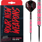 Ruthless Girl Power Darts - 90% Steel Tip Tungsten - Knurled - Pink 24g