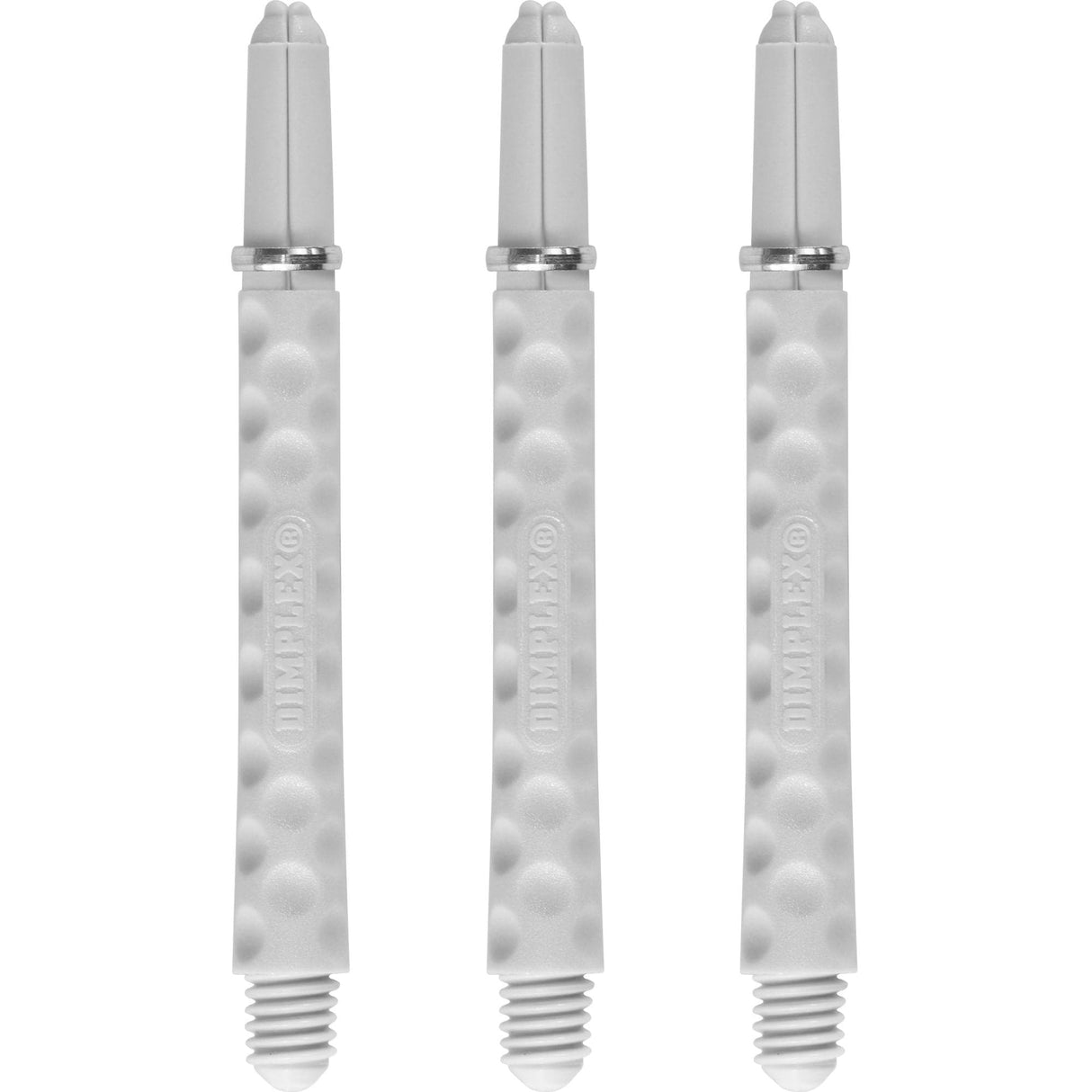 Harrows Dimplex Shafts - Dart Stems - with Rings - White Medium