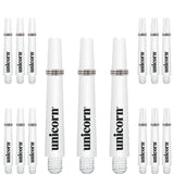 Unicorn Gripper 3 Dart Shafts - VALUE PACK - 5 Sets - White Short