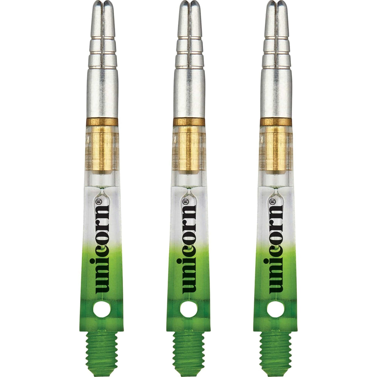 Unicorn Gripper 360 Two Tone Dart Shafts - Gradient Green Medium