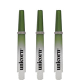 Unicorn Gripper 3 Two Tone Dart Shafts - White & Green Short