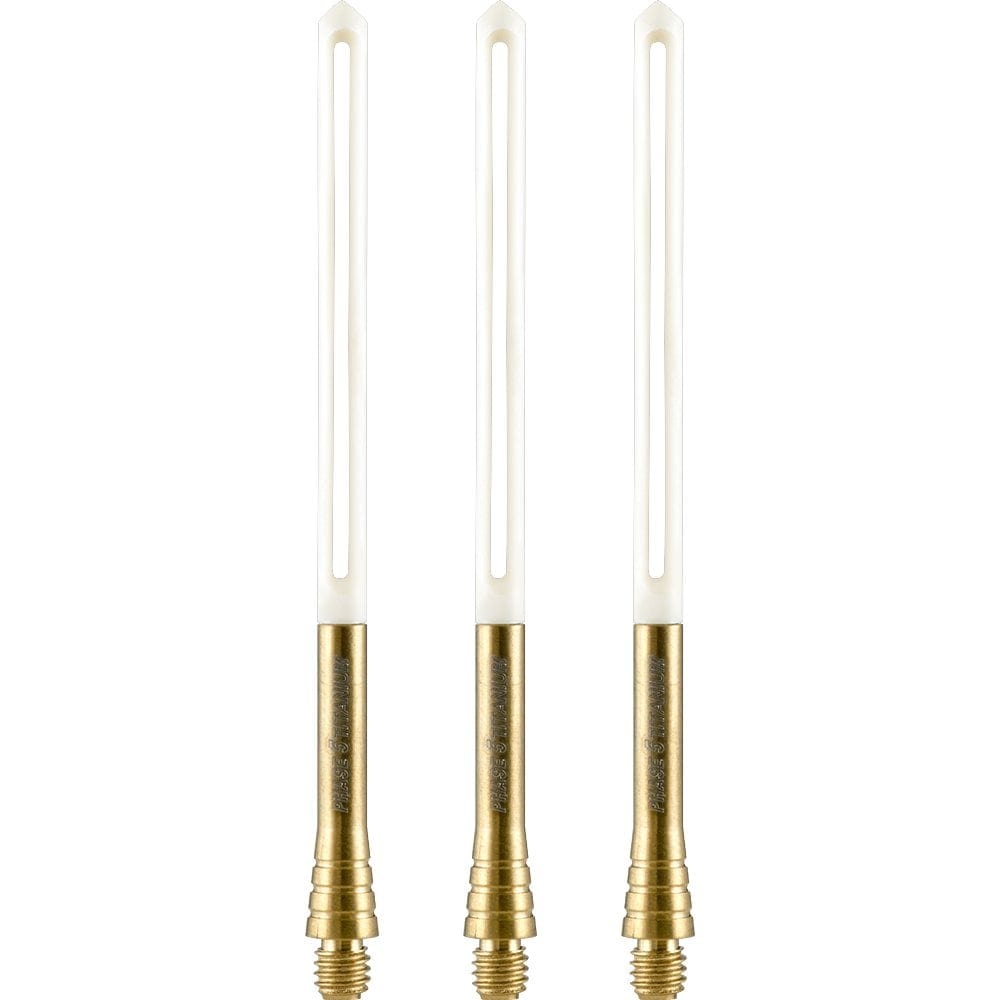 Unicorn Phase 5 Dart Shafts - Titanium Stems - Screw In Top Gold