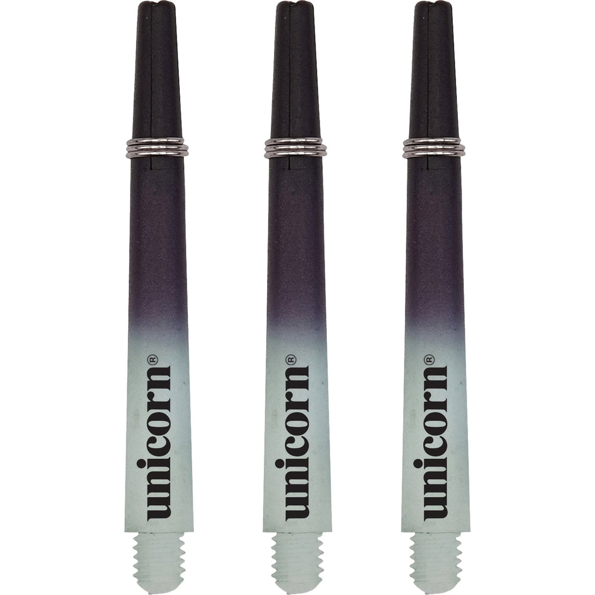 Unicorn Gripper 3 Two Tone Dart Shafts - White & Black Medium