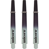 Unicorn Gripper 3 Two Tone Dart Shafts - White & Black Medium