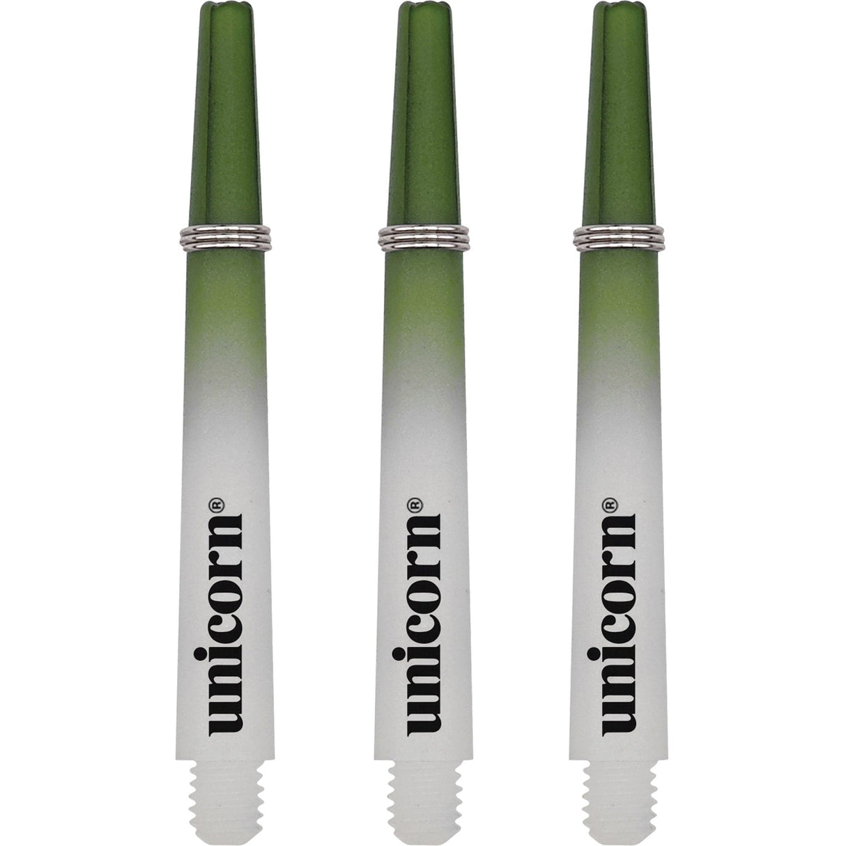 Unicorn Gripper 3 Two Tone Dart Shafts - White & Green Medium