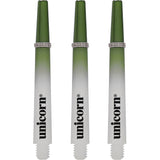 Unicorn Gripper 3 Two Tone Dart Shafts - White & Green Medium