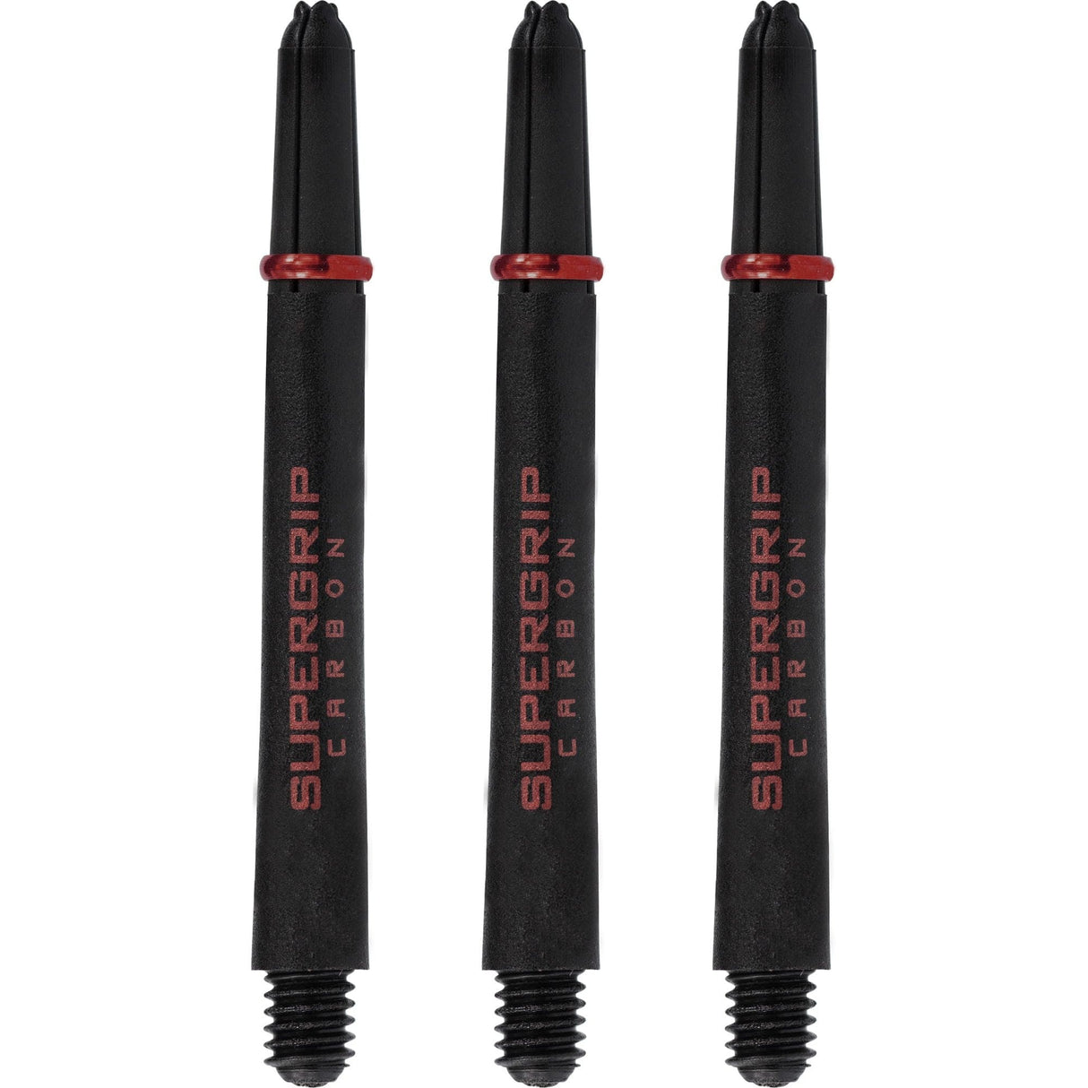 Harrows Supergrip Carbon Dart Shafts - Black & Red Medium