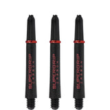 Harrows Supergrip Carbon Dart Shafts - Black & Red Tweenie