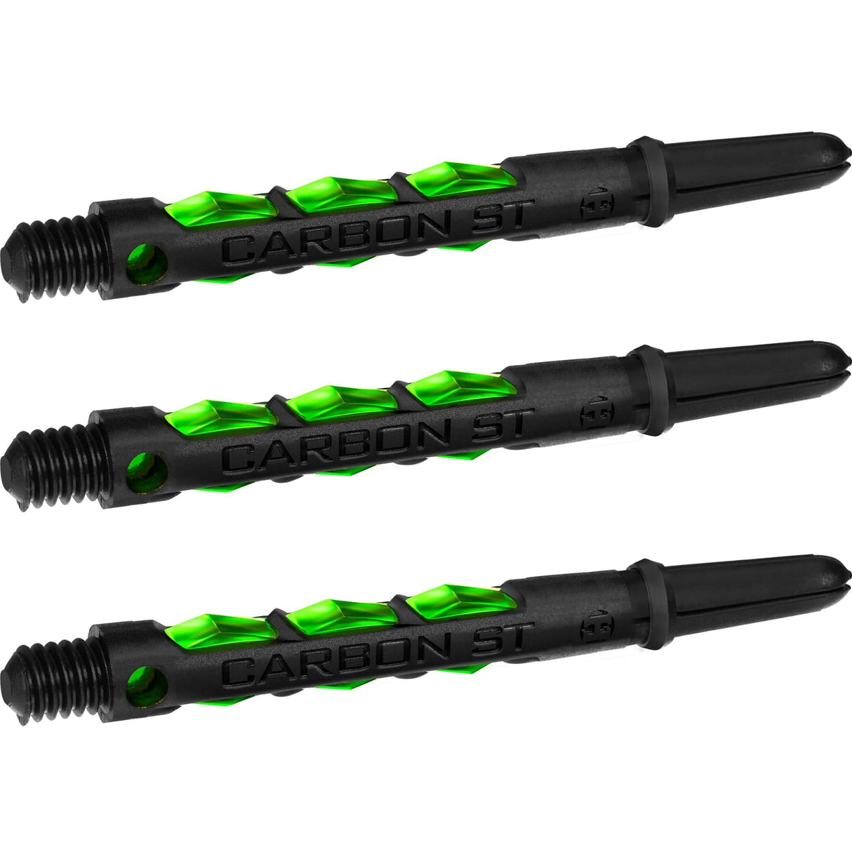 Harrows Carbon ST Shafts - Dart Stems - Black & Green