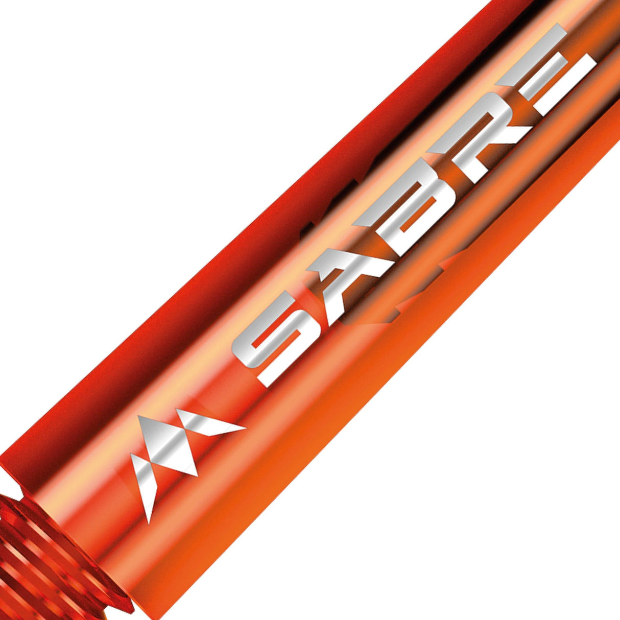 Mission Sabre Shafts - Polycarbonate Dart Stems - Orange - Black Top