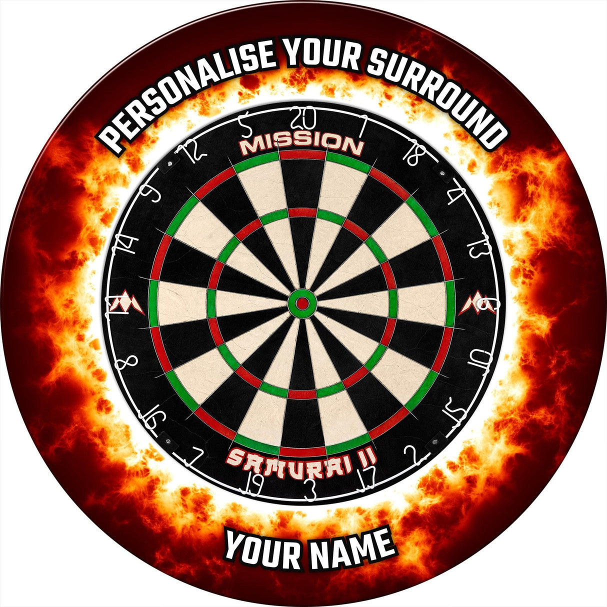 Designa Dartboard Surround - Design Collection - Heavy Duty - Fire