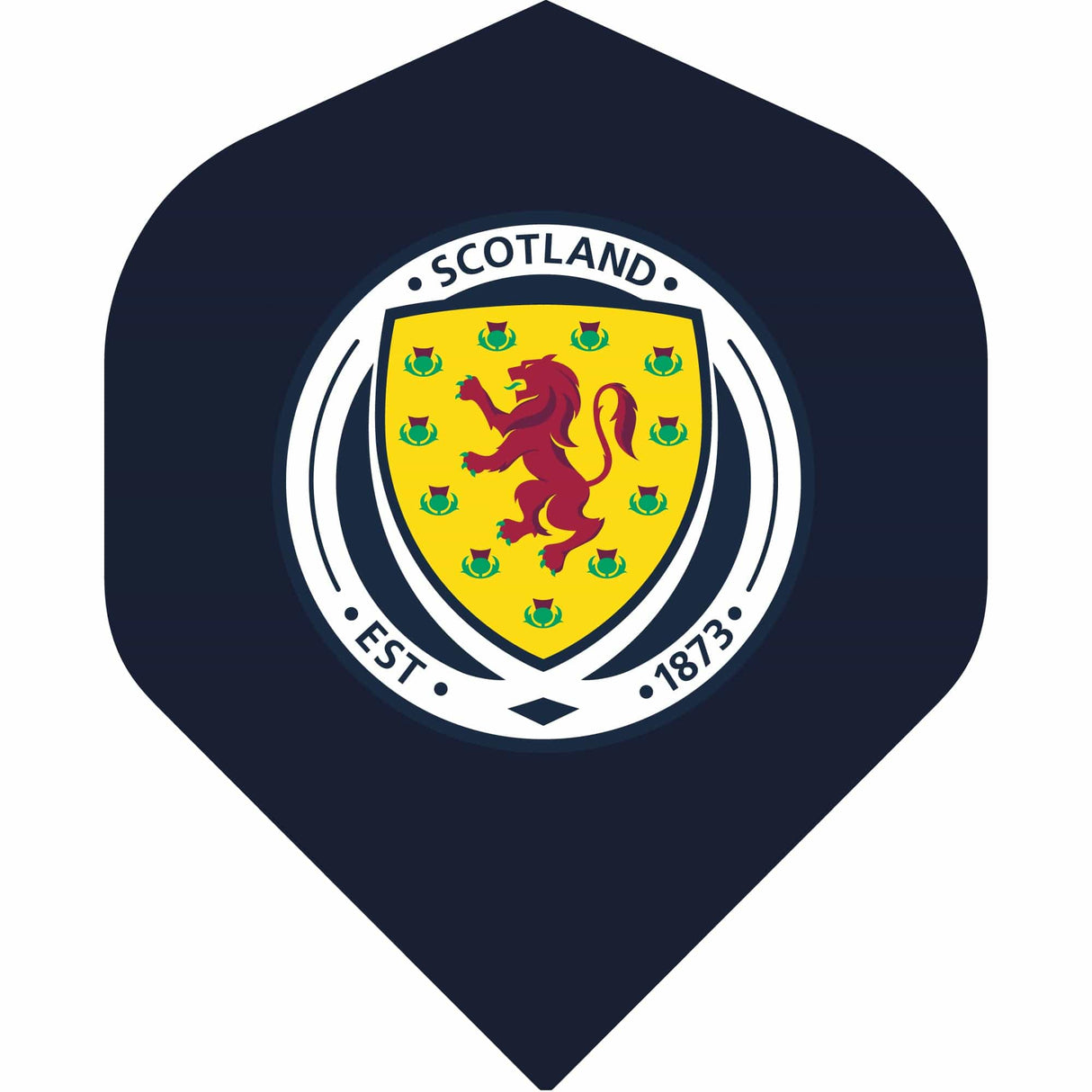 Scotland Football Dart Flights - Official Licensed - 100 Micron - No2 - Std - F2 - Navy Blue - Logo