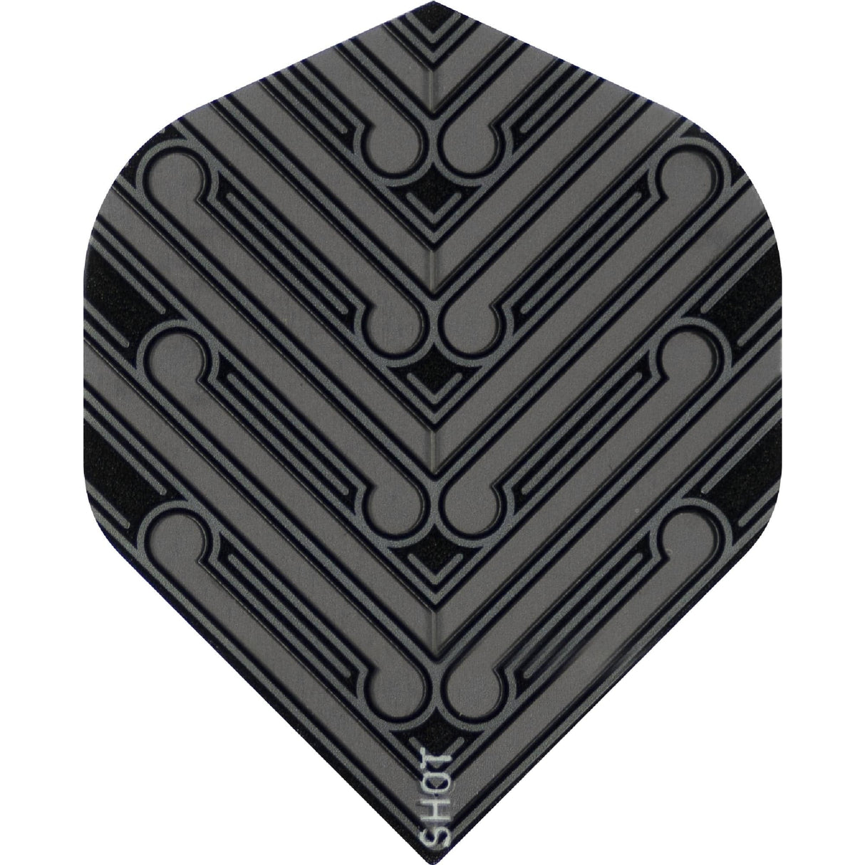 Shot Manu Dart Flights - 100 Micron - Std - No2 Black