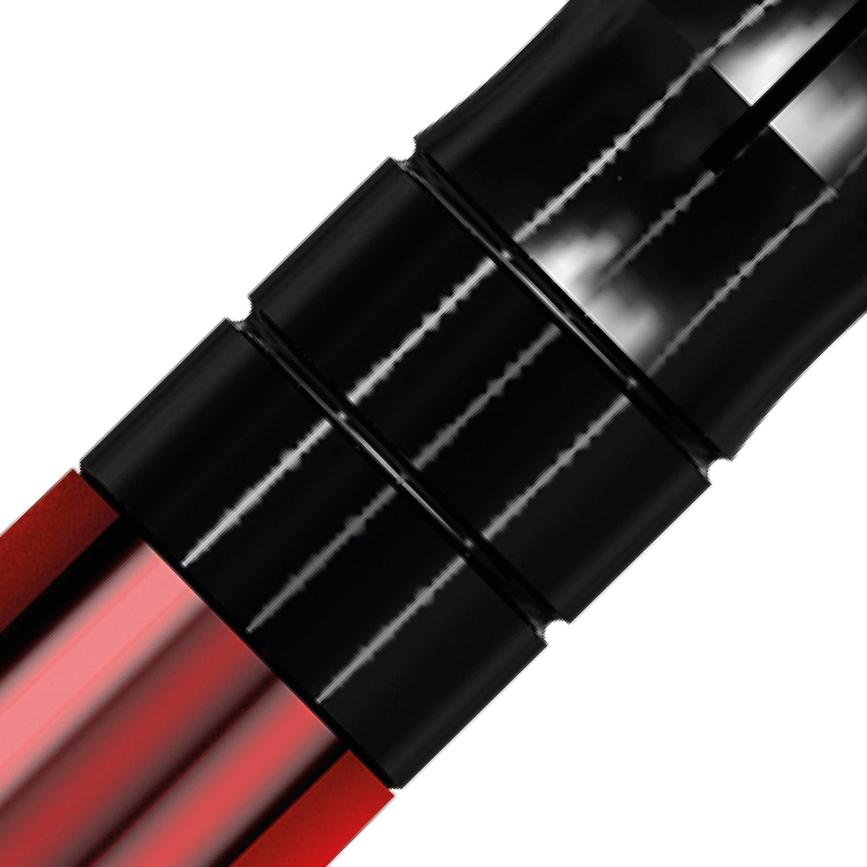 Mission Sabre Shafts - Polycarbonate Dart Stems - Red - Black Top