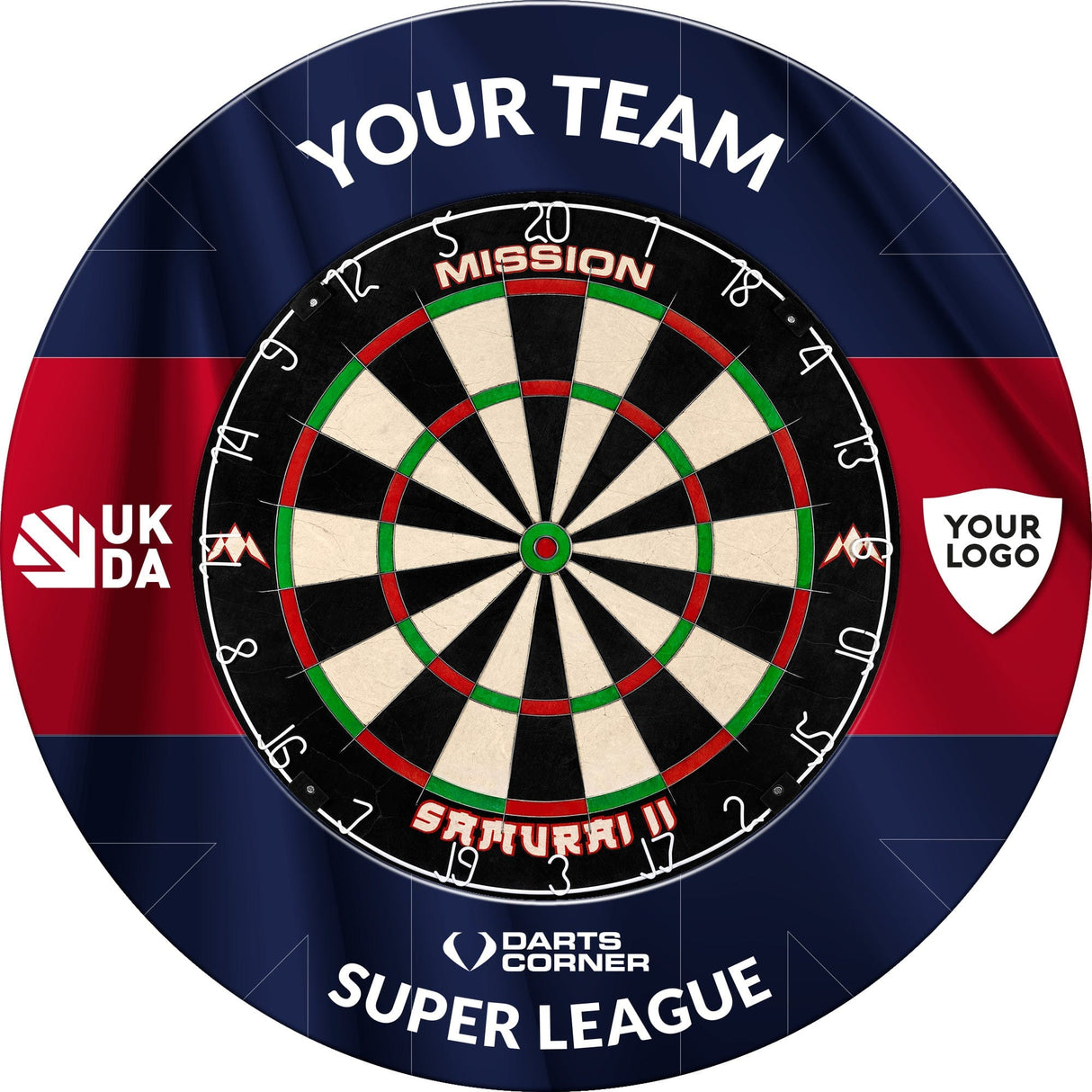 Darts Corner - UKDA Dartboard Surround - Heavy Duty - UKDA Super League