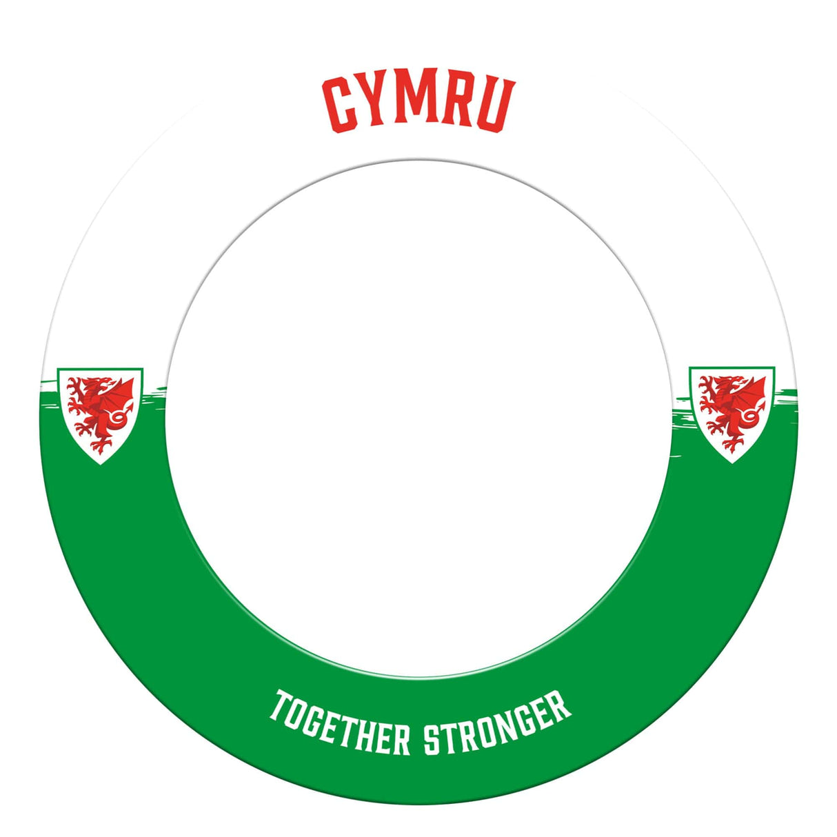 Wales Printed Dartboard & Printed Surround - Cymru