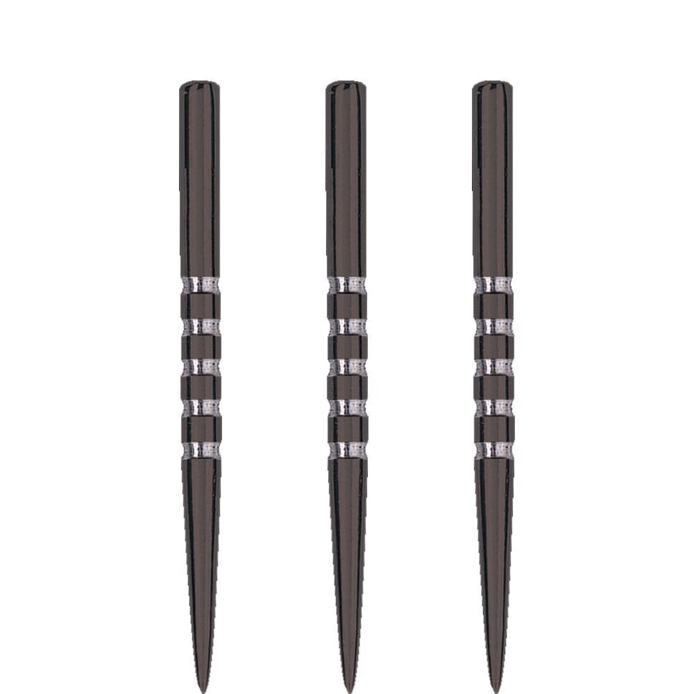 Unicorn Spare Dart Points - Steel Tip - 5 Ring Needle - Black - 38mm