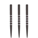 Unicorn Spare Dart Points - Steel Tip - 5 Ring Needle - Black - 38mm