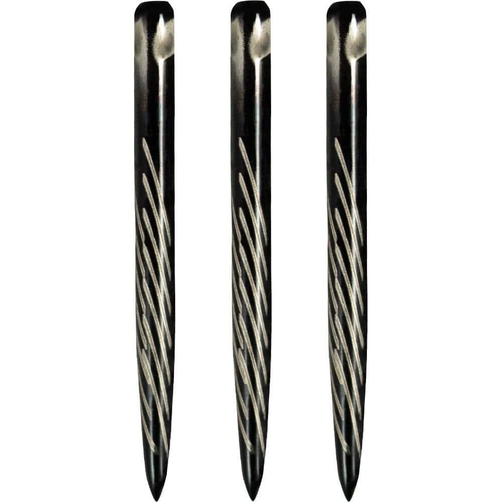 One80 Aztec Dart Points - Style C - Black - Spiral 32mm