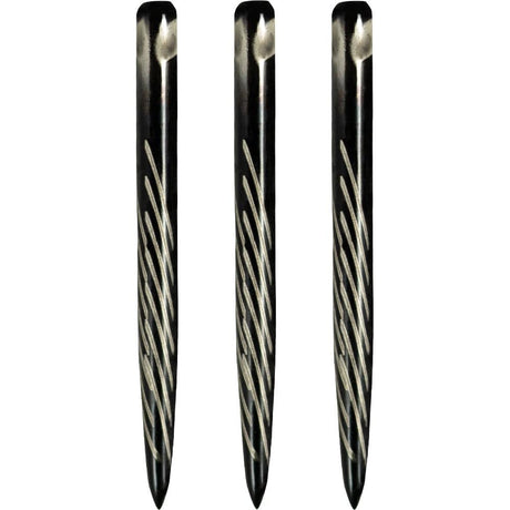 One80 Aztec Dart Points - Style C - Black - Spiral 32mm