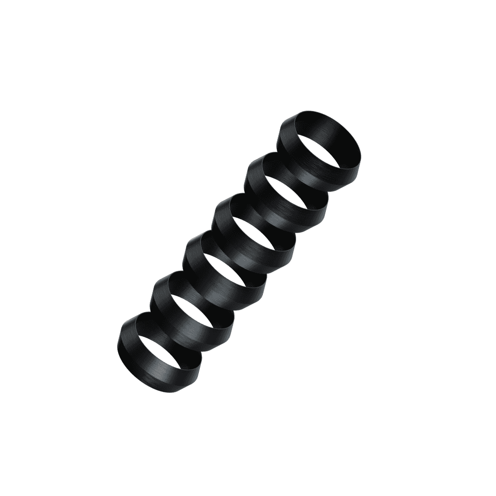 Harrows Pyramid Rings - Stem Spare Rings - Pack 6 - Black