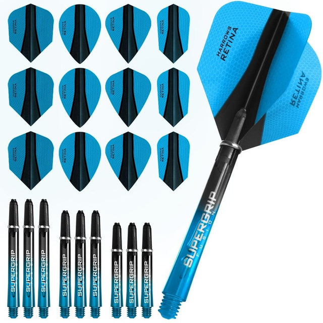 Harrows Retina Fusion X - Flight & Shaft Combo Kit - Mixed - Aqua Blue