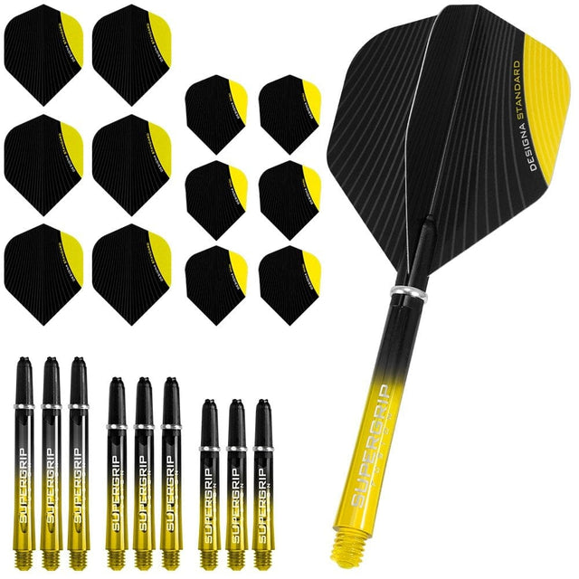 Designa Infusion - Flights & Shafts Combo Kit - Mixed - Yellow