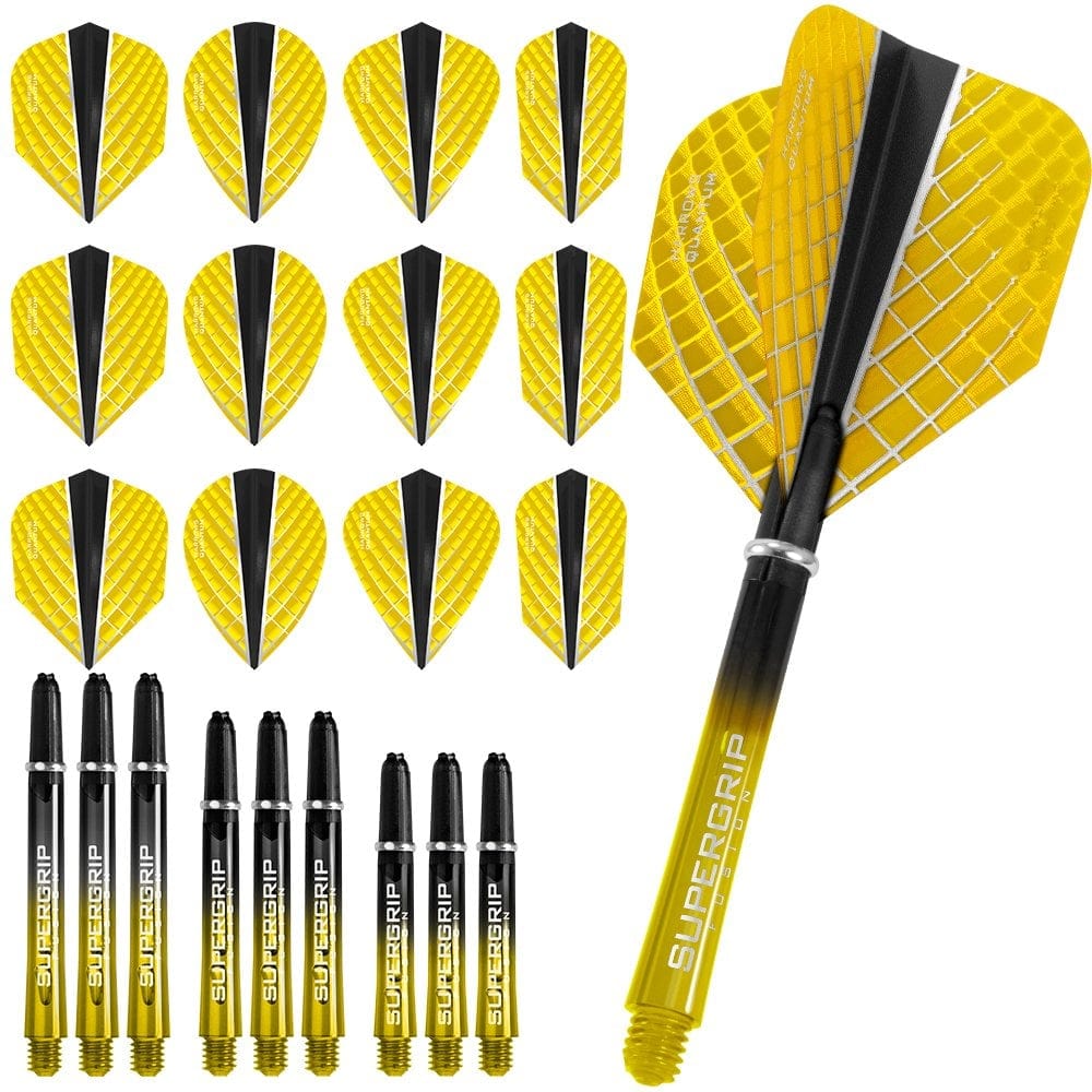 Harrows Quantum Fusion X - Flight & Shaft Combo Kit - Mixed - Yellow