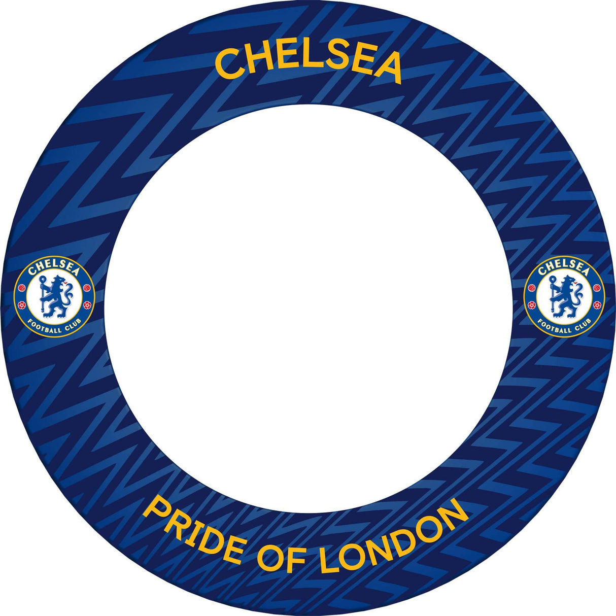 Chelsea Football Dartboard Surround - Official Licensed - Chelsea FC - S4 - ZigZag - Yellow